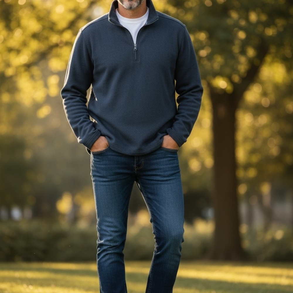 🆕 NWT Ridgecut 1/4 Zip Dark Navy Pullover 🆕 - Picture 2 of 7